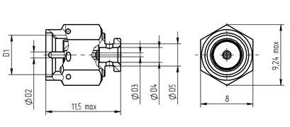 Вилка кабельная прямая СР-50 (чертеж)